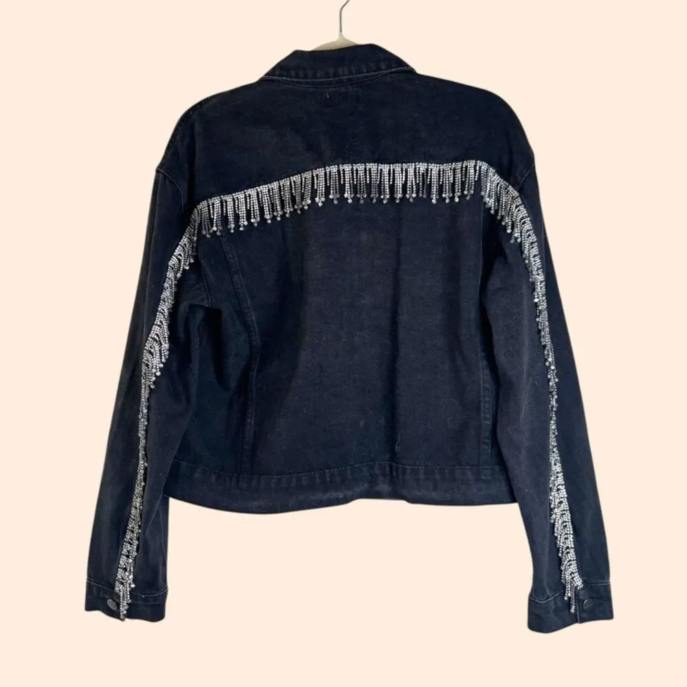 Superdown Raya Rhinestone Fringe Jacket - Picture 2 of 6